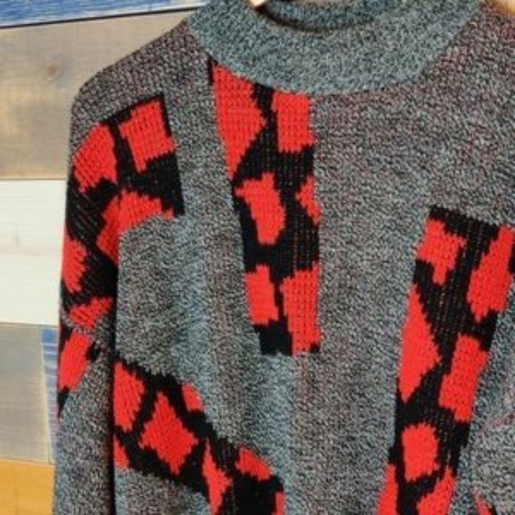 Vintage Geometric Sweater S-M - Picture 3 of 6